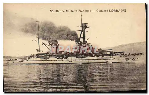 Cartes postales Bateau Cuirasse Lorraine