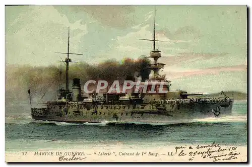 Cartes postales Bateau Liberte Cuirasse de 1er rang