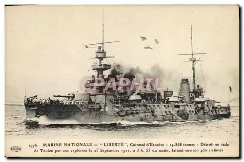 Cartes postales Bateau Liberte Cuirasse d&#39escadre