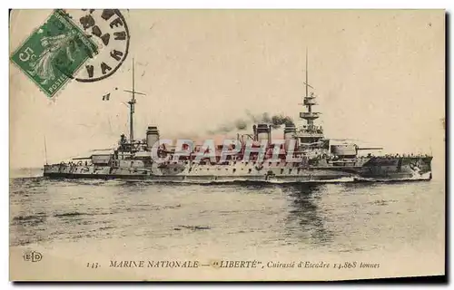 Cartes postales Bateau Liberte Cuirasse d&#39escadre