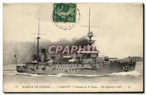 Cartes postales Bateau Liberte Cuirasse de 1er rang