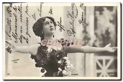 Cartes postales Fantaisie Theatre Femme Otero