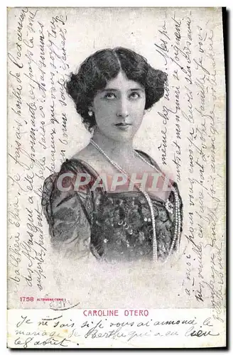 Cartes postales Fantaisie Theatre Femme Caroline Otero