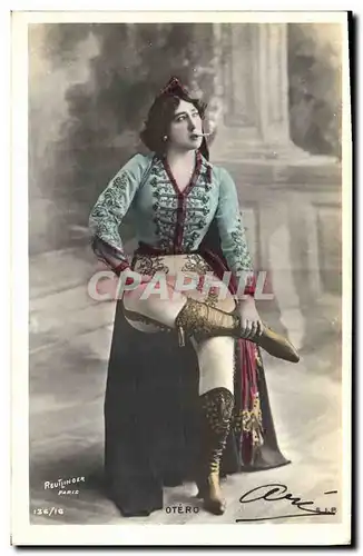 Ansichtskarte AK Fantaisie Theatre Femme Otero Cigarette Tabac