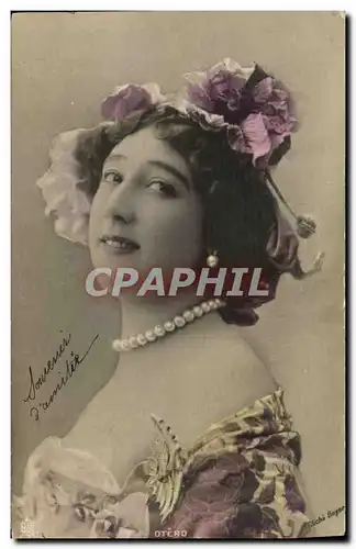 Cartes postales Fantaisie Theatre Femme Otero