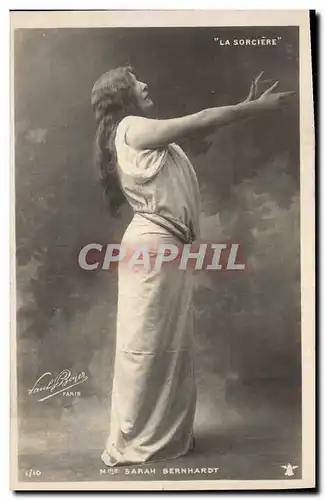 Ansichtskarte AK Fantaisie Theatre Femme La sorciere Mme Sarah Bernhardt