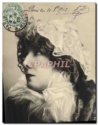 Cartes postales Fantaisie Theatre Femme Mme Sarah Bernhardt