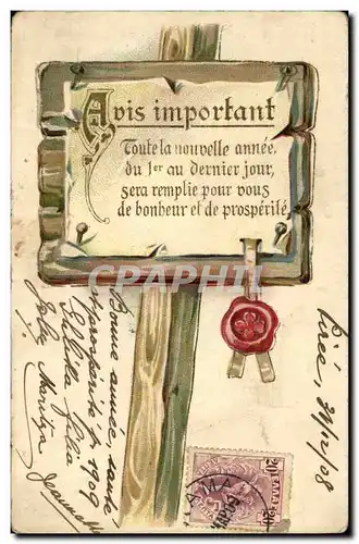 Cartes postales Fantaisie Nouvelle annee