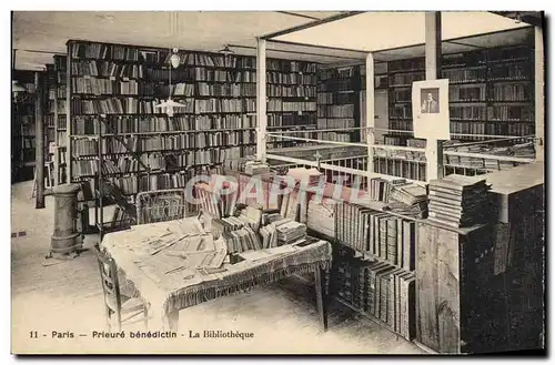 Cartes postales Paris Prieure benedictin Bibliotheque