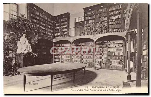 Cartes postales St Maximin La Ste Baume Couvent des Peres Dominicains La Bibliotheque