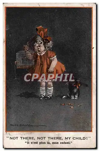 Cartes postales Fantaisie Illustrateur Enfant Not there not there my child Chat