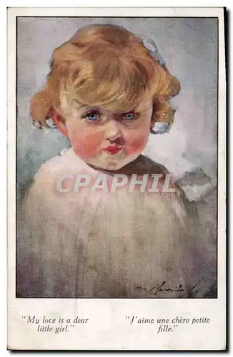 Cartes postales Fantaisie Illustrateur Enfant My love is a dear little girl