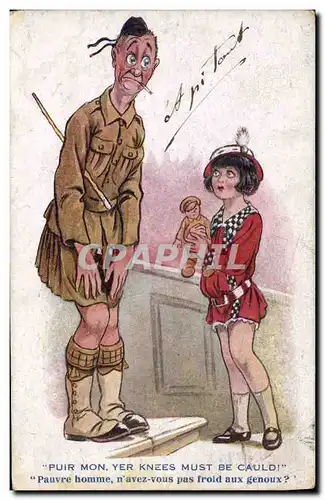 Ansichtskarte AK Fantaisie Illustrateur Enfant Soldat militaria Puit mon