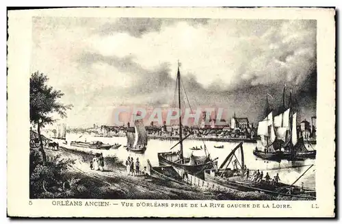 Ansichtskarte AK Orleans Ancien Vue d&#39Orleans prise de la Rive gauche de la Loire