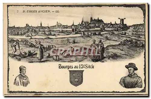 Cartes postales Bourges au 15eme