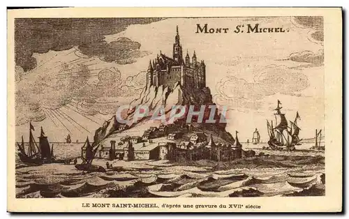 Cartes postales Mont St Michel au 17eme