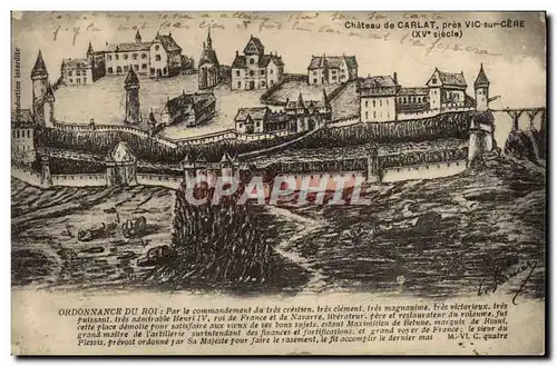 Cartes postales Chateau de Carlat pres Vic sur Cere