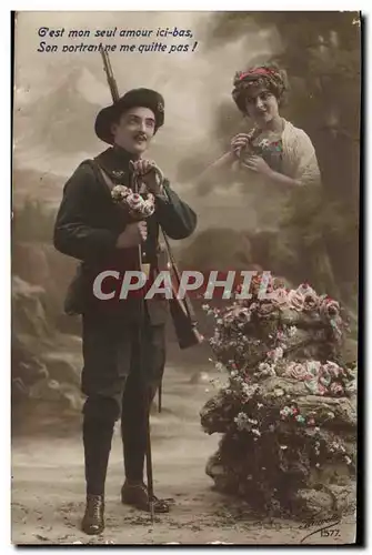 Cartes postales Militaria Chasseurs alpins