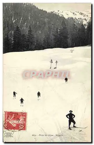 Ansichtskarte AK Militaria Chasseurs alpins Skieurs Ski