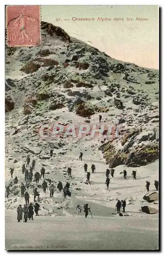 Ansichtskarte AK Militaria Chasseurs alpins dans les Alpes