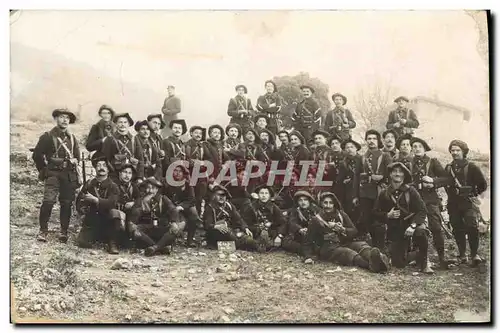 CARTE PHOTO Militaria Chasseurs alpins