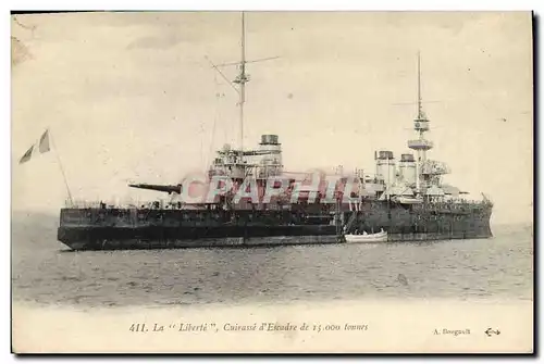 Ansichtskarte AK Bateau Le Liberte Cuirasse d&#39escadre