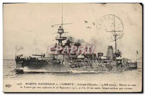 Cartes postales Bateau Liberte Cuirasse d&#39escadre