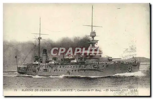 Cartes postales Bateau Liberte Cuirasse de 1er rang