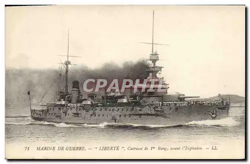 Cartes postales Bateau Liberte Cuirasse de 1er rang avant l&#39explosion