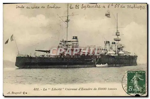 Cartes postales Bateau La Liberte Cuirasse d&#39escadre