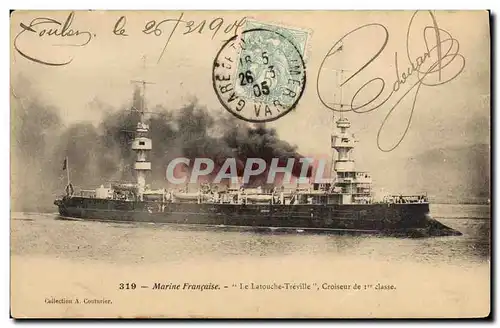 Ansichtskarte AK Bateau Le Latouche Treville Croiseur de 1ere classe