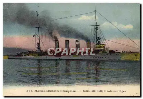 Cartes postales Bateau Mulhouse Croiseur leger