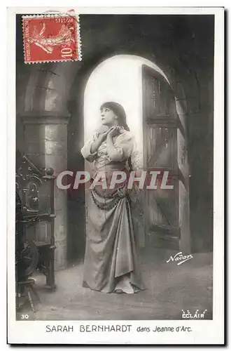 Cartes postales Femme Theatre Sarah Bernhardt dans Jeanne d&#39Arc