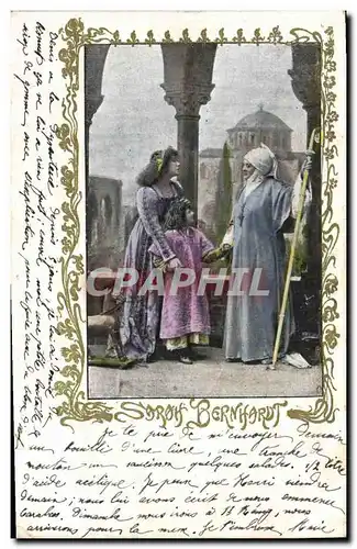 Cartes postales Femme Theatre Sarah Bernhardt Enfant Cheval