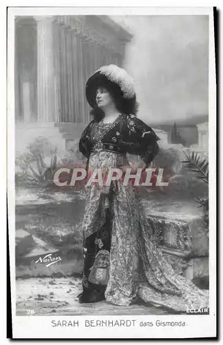 Ansichtskarte AK Femme Theatre Sarah Bernhardt dans Gismonda