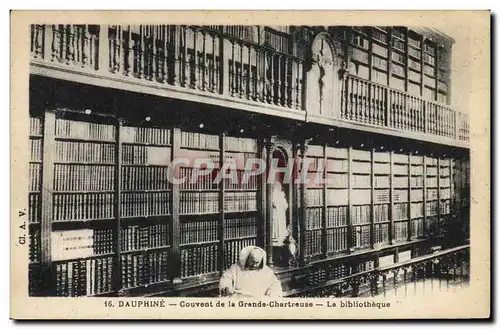 Cartes postales Bibliotheque Dauphine Couvent de la Grande Chartreuse