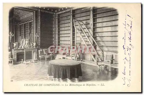 Cartes postales Bibliotheque de Napoleon Chateau de Compiegne