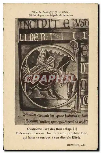 Ansichtskarte AK Bibliotheque municipale de Moulins Bible de Souvigny Quatrieme livre des Rois