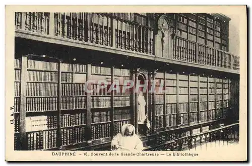 Cartes postales Bibliotheque Dauphine Couvent de la Grande Chartreuse