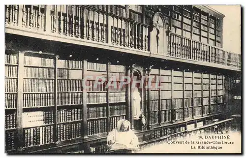 Cartes postales Bibliotheque Dauphine Couvent de la Grande Chartreuse