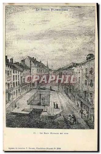 Cartes postales Le vieux Plombieres Le bain romain en 1848