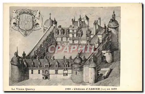 Cartes postales Le vieux Quercy Chateau d&#39Assier en 1680