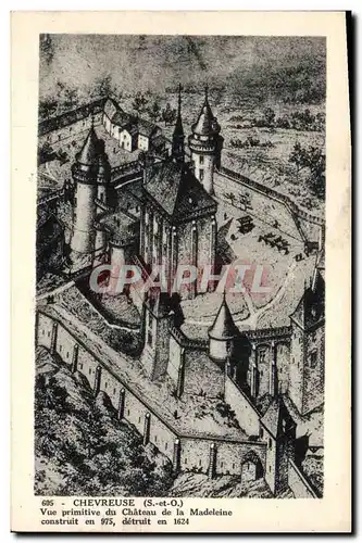 Cartes postales Chevreuse Vue primitive du chateau de la Madeleine