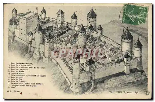 Cartes postales Vaudemont avant 1636 Chateau