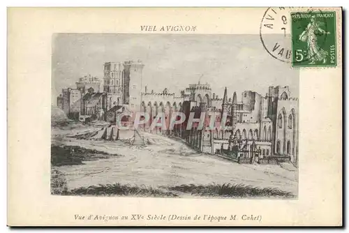 Cartes postales Vieil Avignon au 15eme