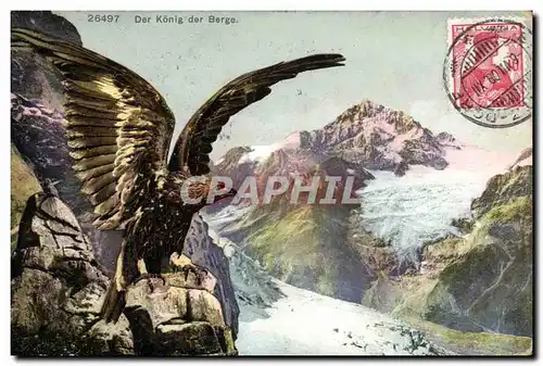 Cartes postales Der Koning der Berge Rapace Aigle