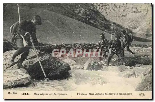 Ansichtskarte AK Militaria Chasseurs alpins Nos Alpins en campagne