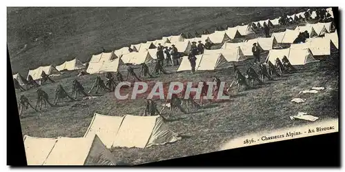 Ansichtskarte AK Militaria Chasseurs alpins Au bivouac