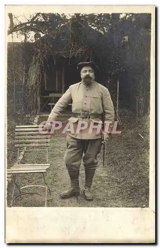 CARTE PHOTO Militaria Chasseurs alpins