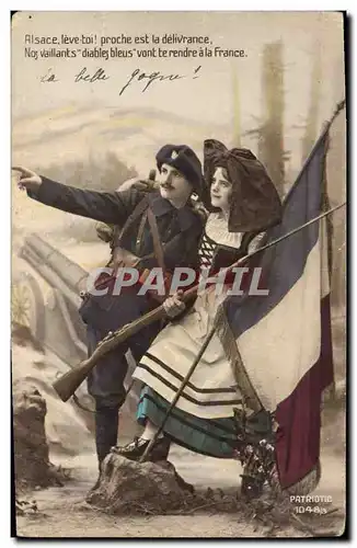Cartes postales Militaria Chasseurs alpins Alsace France